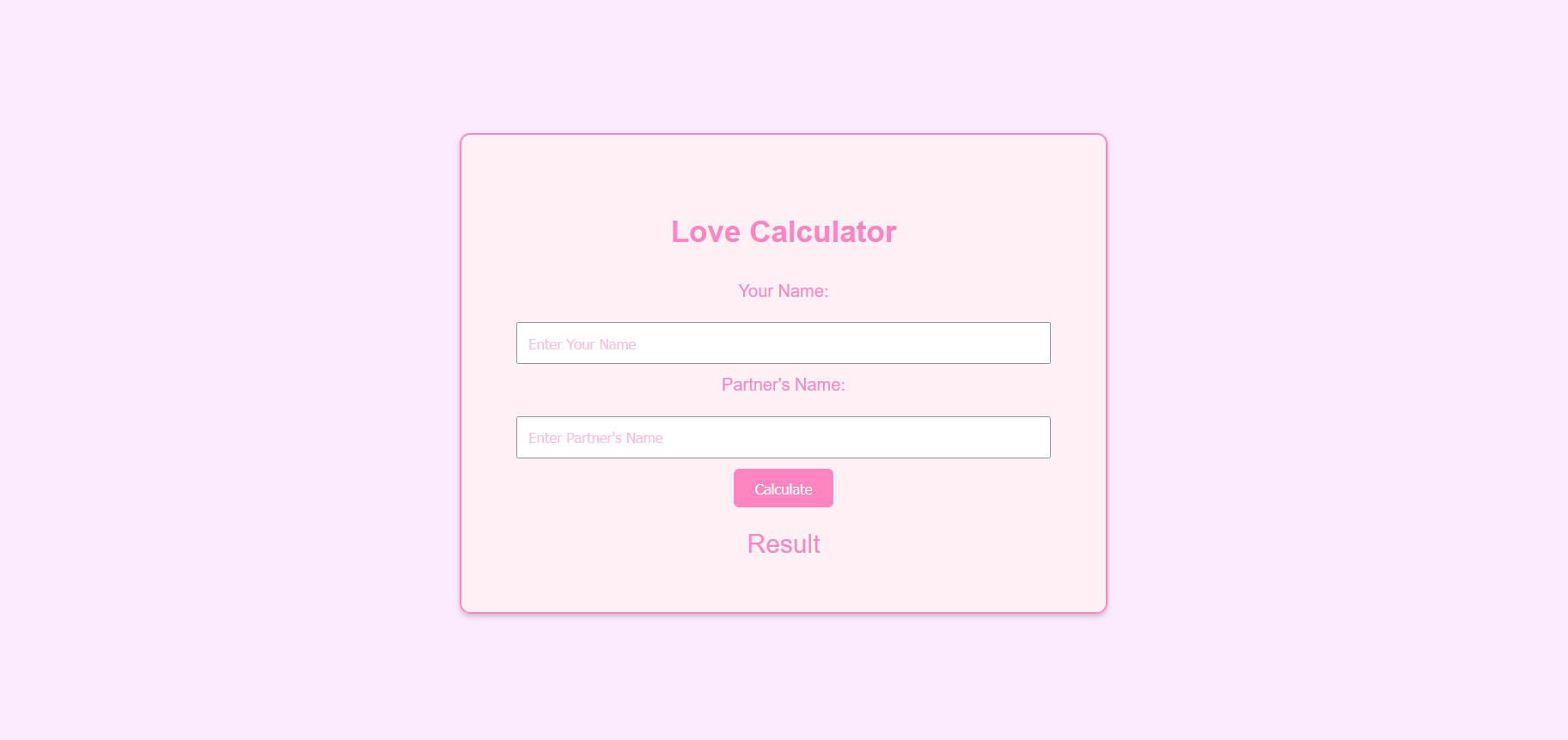 Love Calculator